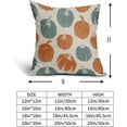 thumbnail image 5 of Light Blue Orange Pumpkin Fall Pillow Covers 18x18 Set of 2 Autumn Harvest Print Thanksgiving Decorative Throw Pillows Outdoor Farmhouse Cushion Case Seasonal Decor for Couch Sofa Bed, 5 of 6