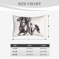 thumbnail image 4 of Rateoe Cowboy Ride A Horse Pattern Pillow Covers with Invisible Zipper(Pillows are not Included) Standard Pillowcases-16"x24", 4 of 6