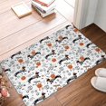 thumbnail image 4 of Yiaed Halloween Dachshund Print Flannel Doormat Mat Outdoor Indoor Door Mats, Non Slip Durable Entrance Rugs for Outside Entry, Porch, Resist Dirt, 16"x24", 4 of 7
