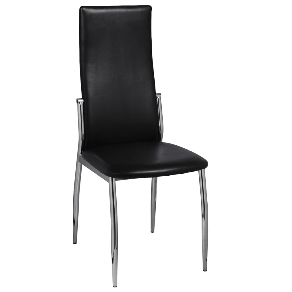 Kepooman 4pcs High Back Dining Chairs for Kitchen, Black Kepooman 4pcs High Back Dining Chairs for Kitchen, Black