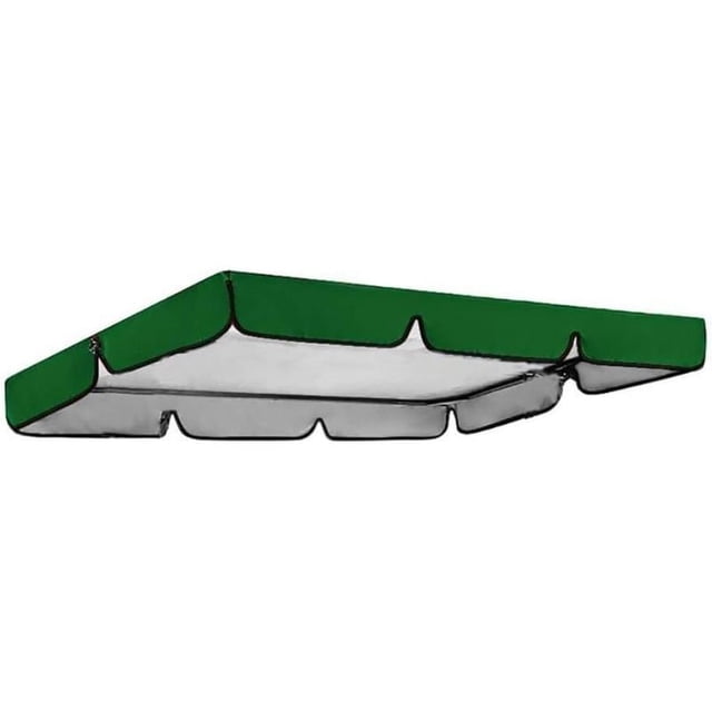 Toldo para silla con asiento oscilante para exteriores, parasol, techo, resistente al viento, juego de toldo de repuesto para hamaca antijardín, verde, 142x120x18cm/56x47x7''