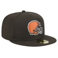 thumbnail image 3 of Men's New Era Brown Cleveland Browns  Main 59FIFTY Fitted Hat, 3 of 6