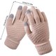 thumbnail image 4 of Qarigey Guantes tejidos de lana de Cachemira para mujer, guantes gruesos cálidos de invierno para pantalla táctil, mitones sólidos guantes y mitones Beige Qarigey AP000827-09, 4 of 6
