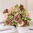 thumbnail image 3 of Sunsanly 1 Bunch Artificial Flowers, Fake Peony Silk Hydrangea Bouquet Decor Plastic Carnations Realistic Flower Arrangements Wedding Decoration Table Centerpieces, 3 of 8