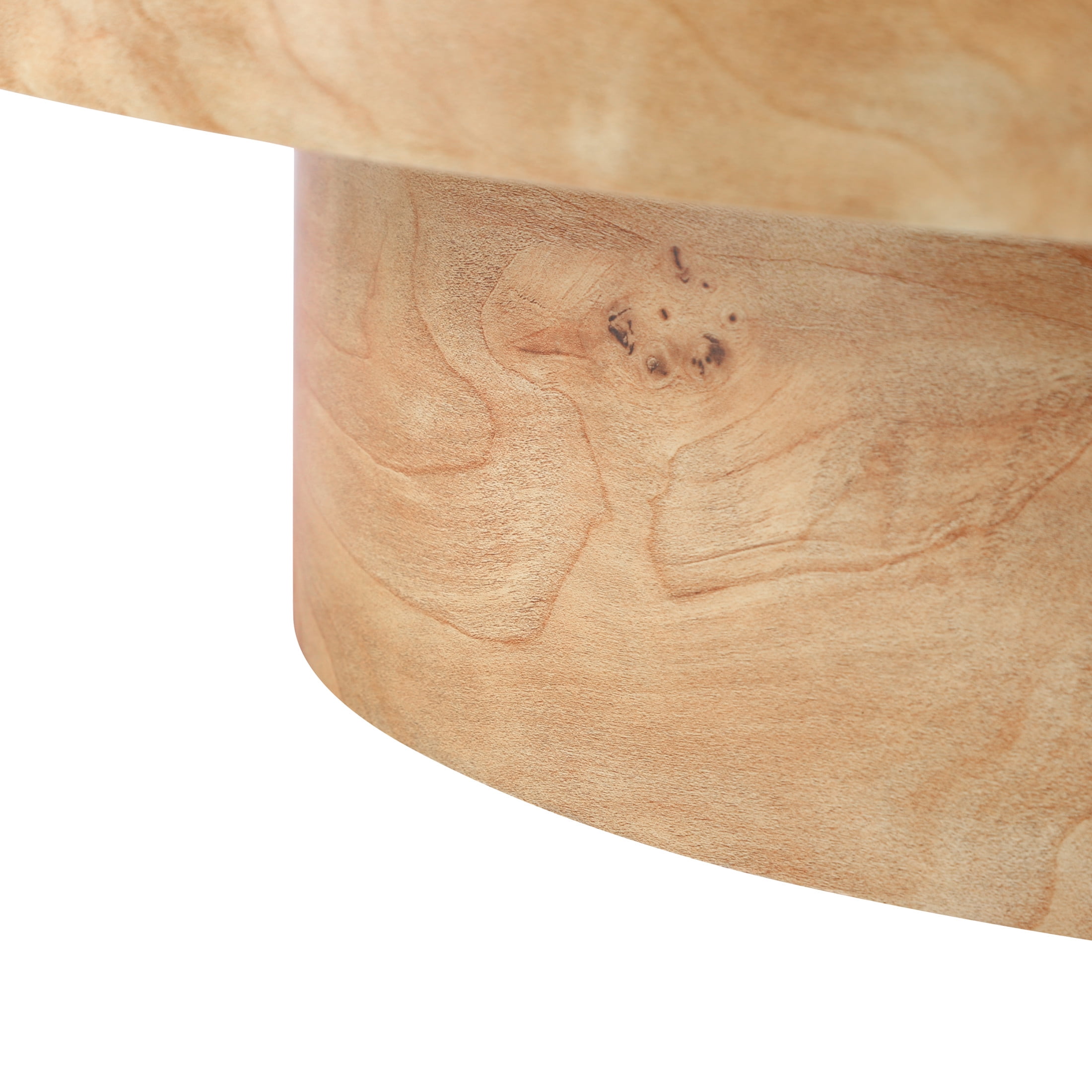 Christopher Knight Home 31.5" Round Coffee Table with Thick Top, Pedestal Base, Natural