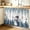 SteelBlue Wood, variant on Gray Marble Cabinet Curtain 32"Wx55"L, Dustproof Pantry Door Curtain with Self Adhesive Tape, Modern Ink Painting Art Abstract Tall Storage Cover Privacy Drape for Bathroom Kitchen Laundry Room