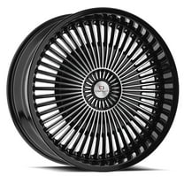 22x8.5 Cavallo CLV-41 Gloss Black & Machined Wheel 5x110/5x4.5 (38mm)