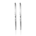 thumbnail image 3 of 14K Solid White Gold Square Tube Endless Round Medium Hoop Earrings, 3 of 10