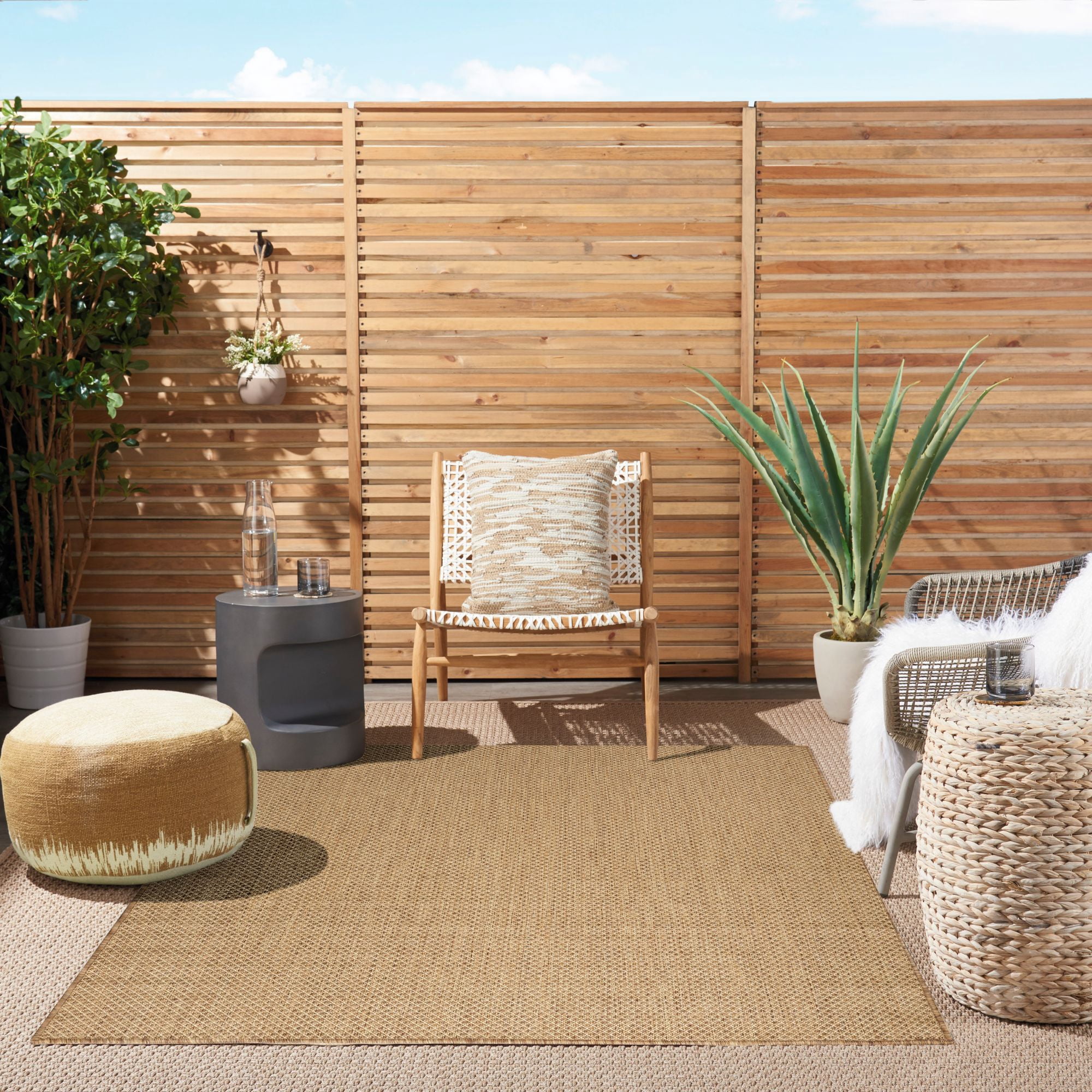 Nourison Courtyard 6' x 9' Jute Modern Rug