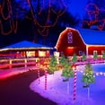 thumbnail image 2 of Xhegex Solar Christmas Tree Outdoor Christmas Decorations Garden Stake Lights, Waterproof Tree Lights Outdoor Xmas Tree Light for Pathway Patio Yard Front Porch Grave Cemetery Decor (1Pack), 2 of 9