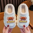 thumbnail image 6 of GJSYRH Girls Plush Slipper Warm Winter Slippers Soft Comfortable Indoor Outdoor Lined Cartoon Design Lightweight Toddler Kids Footwear White 9-9.5 Years, 6 of 7
