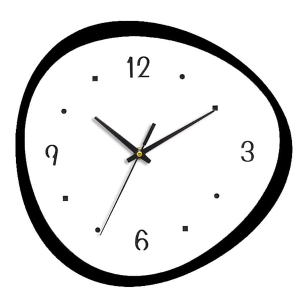 Reloj de pared para decoración del hogar, adorno con números fáciles de usar, moderno y resistente al desgaste. Gris claro