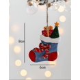 thumbnail image 3 of Colgante pequeño de resina navideña Colgante pequeño de resina navideña Paquete de regalo de calcetín navideño Colgante de casa Colgante navideño Navidad (mutilcolor)(, 3 of 3
