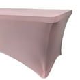 thumbnail image 3 of Your Chair Covers - Stretch Spandex 4 ft Rectangular Table Cover Blush, 3 of 4