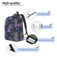 thumbnail image 4 of Rateoe Lavender Flowers Pattern Canvas College Laptop Backpack,Travel Daypack,Durable Rucksack Travel Notebook Bag School Backpack Book Bag for Men Women-Medium, 4 of 7