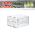 thumbnail image 2 of Refrigerator Organizer, Ongmies Stackable Refrigerator Organizer – Clear Plastic Double Layer Pull-Out Fridge Storage Containers with Lids & Drain Tray, Fridge Drawers with Lids, 2 of 8