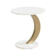 thumbnail image 6 of NEW Modern Nesting Coffee Table Set of 2 End Table for Living Room, Oval and Round Table Set, Golden, 6 of 10