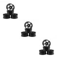 thumbnail image 2 of paramount 4 Pieces52mm Elastic *RC Car Tires Wheel Rims Hub Tyres High Traction Five Star/Black 3Set, 2 of 6