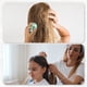 thumbnail image 3 of Cepillo de cabello portátil Unique Bargains, cepillo de masaje en forma de huevo mini para mujeres, color verde, 3 of 7