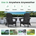thumbnail image 3 of LOYALICE Outdoor Patio Chair, HDPE Plastic Adirondack Chair, Black, 3 of 10