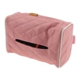 thumbnail image 1 of Soporte para Pañuelos de Coche Unique Bargains Organizador de Caja de Pañuelos Patrón Rombo Microfibra 6.89"x4.53"x2.95" Rosa 1 Pc, 1 of 6