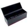 Caddy Bay Collection Black/ Red Carbon Fiber 5-slot Watch Case