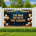 thumbnail image 4 of Glitter Design Birthday Banner Metallic Balloons Event Decoration The Man The Myth The Legend Banner for Birthday Party Father's Day Retirement Celebration, 4 of 7