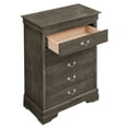 thumbnail image 3 of Louis Phillipe II Gray 5 Drawer Chest of Drawers (31 in L. X 16 in W. X 48 in H.), 3 of 5
