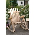 thumbnail image 2 of Lakeland Mills Country Cedar Log Wood Outdoor Porch Rocking Chair, Natural, 2 of 4