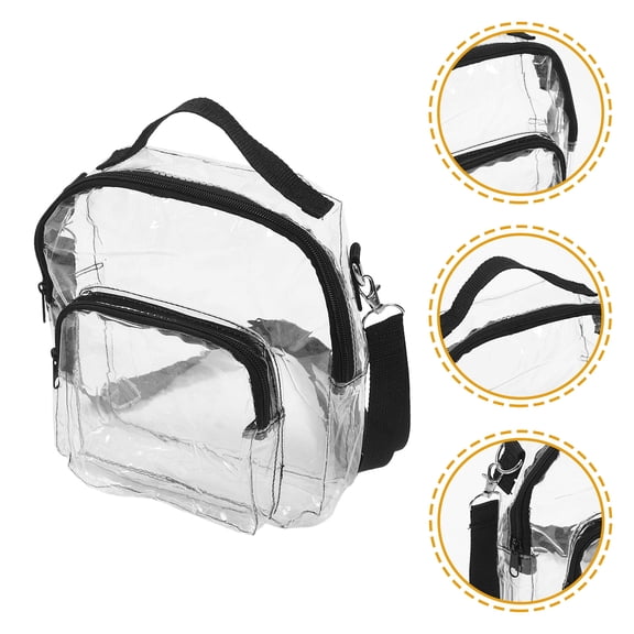 DRAFIDEEP 1Pack Waterproof Shoulder Crossbody Bag Transparent PVC for Women Fashion Lovers Everyday Use