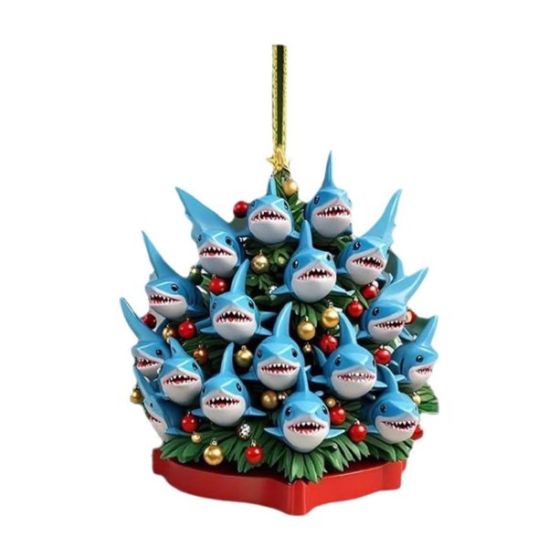 pstuiky Adorno de árbol de Navidad apilado, colgante plano de acrílico, pequeño colgante para árbol de Navidad
