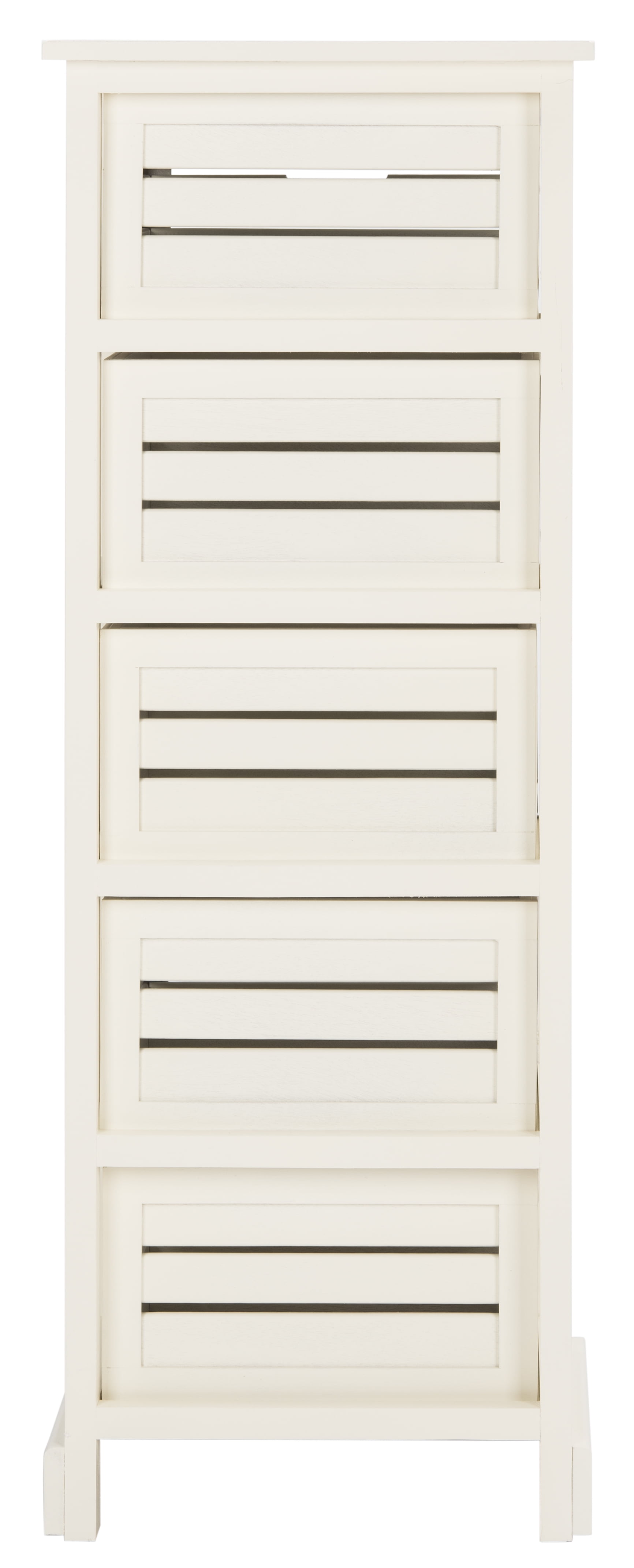 Safavieh Sarina Solid Rustic 5 Drawer Cabinet, Distressed Cream