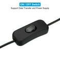 thumbnail image 5 of Unique Bargains USB Extension Cable with ON/Off Switch Extension Cords Adapter Controller for Fans LED Strips Black 2 Pack, 5 of 5