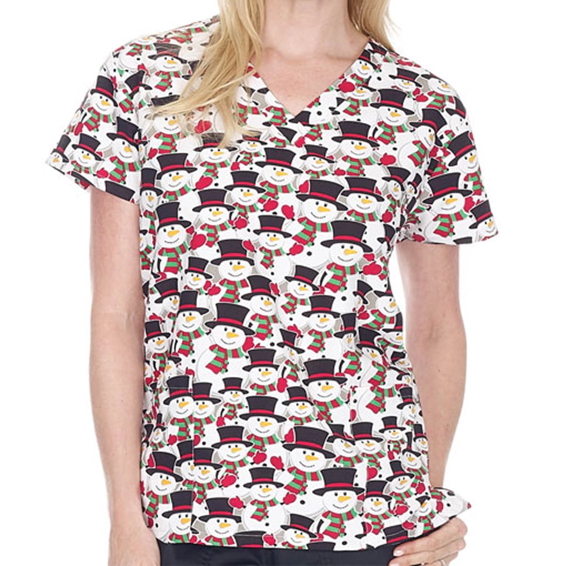 DSF Uniforms Super Soft Microfiber Christmas Holiday Themed Print