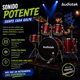 thumbnail image 4 of Bateria Acustica Audiotek  23 Pul 5 Piezas Roja Platillos Atriles Bombo, 4 of 7