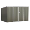 thumbnail image 2 of Outsunny 11' x 6' Metal Outdoor Storage Shed, Garden Utility Tool House with Double Lockable Doors for Backyard, Patio, Lawn, Garage, Light Gray, 2 of 9