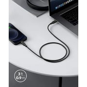 Anker Powerline III Flow USB C Fast PD Charging Cable 3/6ft Silica Gel Lightning Cable [Black]