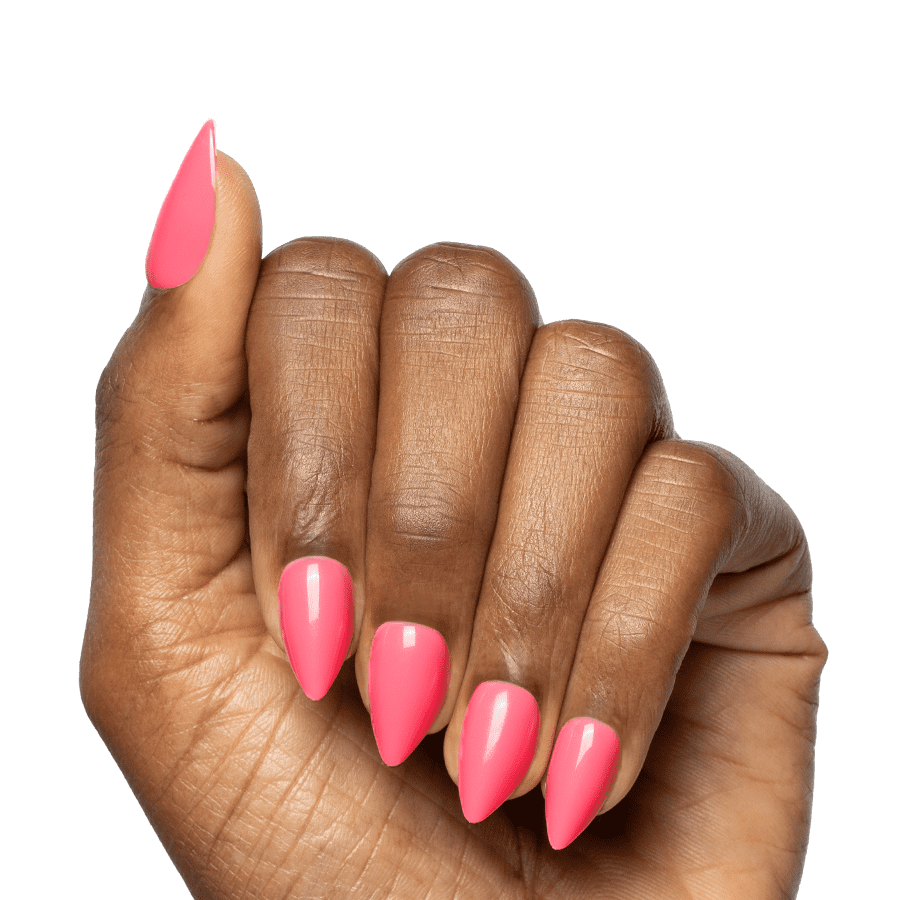 Olive & June Instant Mani Maximalist Medium Stiletto Press-On Nails, Neon Flamingo, 42 Pieces
