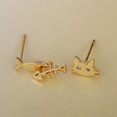 thumbnail image 1 of WASHWEPE 1Par Pendientes Minimalistas Dorados Para Mujer Con De Y De, 1 of 7
