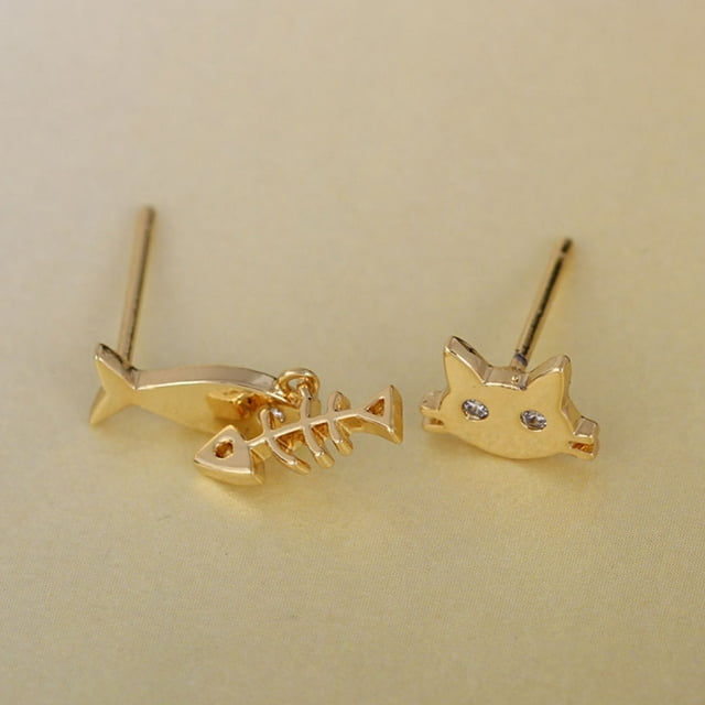 WASHWEPE 1Par Pendientes Minimalistas Dorados Para Mujer Con De Y De