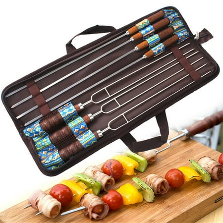 

Kitchen Marshmallow Roasting Roasting Sticks with Wooden Handle 16 Inch BBQ Fork