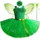 thumbnail image 2 of Vestido de tutú de hadas para niñas, brillante, verde, para fiesta de cumpleaños, princesa, disfraz de hada de duendecillo para Halloween, 2 of 5