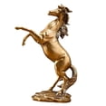 thumbnail image 2 of Modern Horse Statue Sculpture resin material art Crafts Fengshui Simulation Animal Ornament for Desktop Living Room Shelf Decoration , gold, 2 of 7