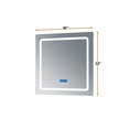 thumbnail image 4 of Lexora LC3632LEDM 32 x 36 in. Caldona LED Mirror with Defogger, 4 of 6