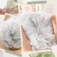 thumbnail image 5 of 4 Pieces Bath Loofahs Shower Sponge 60g/PCS Mesh Pouf Body Shower Scrubber Exfoliating Loofah for Women and Men, Set of 4, White Gray Green Light Brown, 5 of 8
