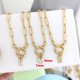 thumbnail image 1 of QMHJE inicial encanto AZ letras collar mujeres hombres gargantilla Color oro plata cadena de acero inoxidable 45 cm grande pequeño alfabeto DIY Tan Jianjun unisex, 1 of 2