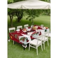 thumbnail image 3 of Outdoor Tablecloth with Umbrella Hole and Zipper, Christmas Gnomes Rectangle Table Cloth 54x80 Inch Waterproof Tablecloth, Red Joy Pine Branches Cardinal Birds Picnic Table Cover for Patio Camping, 3 of 7