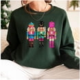 thumbnail image 2 of Sudadera elegante navideña para mujer, sudadera divertida con lentejuelas y cascanueces, linda sudadera con cuello redondo Y2k, ropa retro vintage para invierno, 2 of 5