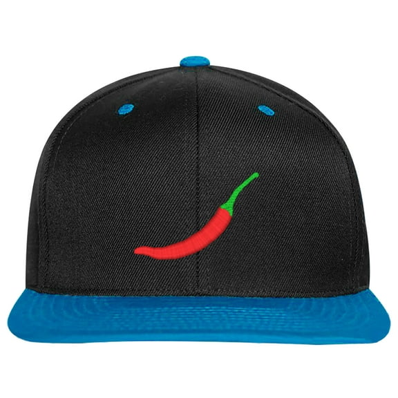 SNBCK Red Chili Hot Pepper Snapback Hat for Men and Women-EM-0031-Black-Blue