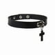 thumbnail image 2 of Collar de cuero de PU gótico europeo y americano shaofei con colgante de cruz punk Harajuku cadena de clavícula negra, 2 of 5